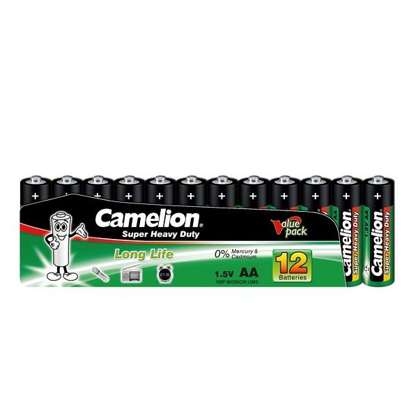 12ks Camelion Super Heavy Duty 1,5V AA R6P, Mignon batérií 12ks Camelion Super Heavy Duty 1,5V AA R6P, Mignon batérií