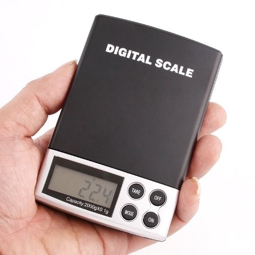 Digitálna vrecková váha do 2kg s presnosťou 0,1g