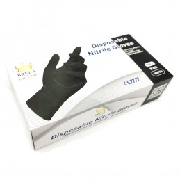 BRELA Pro Care L Rękawice nitrylowe czarne bezpudrowe D5000
